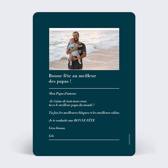 Carte fête des pères Spécial Fête des Pères Verso