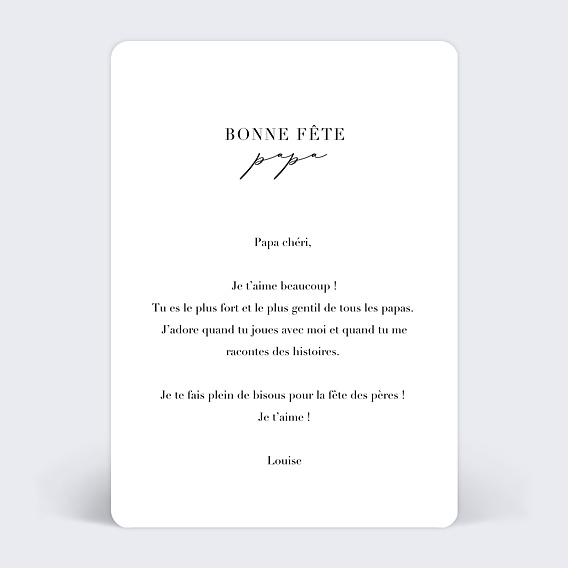 Carte fête des pères Un-Deux-Trois Verso