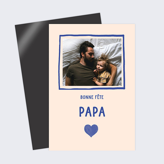 Carte fête des pères Coeur Simple