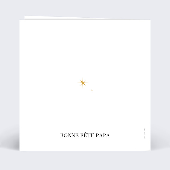 Carte fête des pères Papa Étoilé Verso