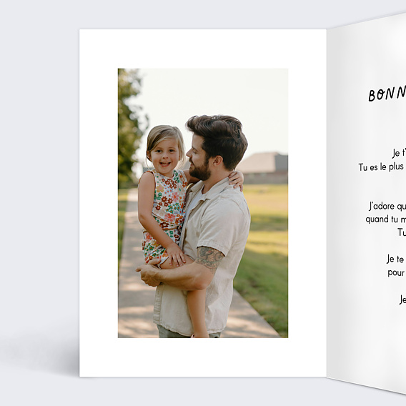 Carte fête des pères Marelle Intérieur Gauche