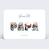 Carte fête des pères Lettres Papa Recto