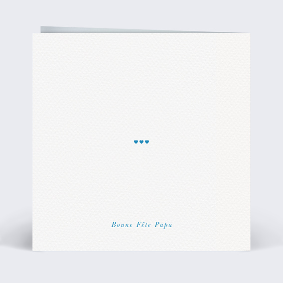 Carte fête des pères Cadre Coeur Verso