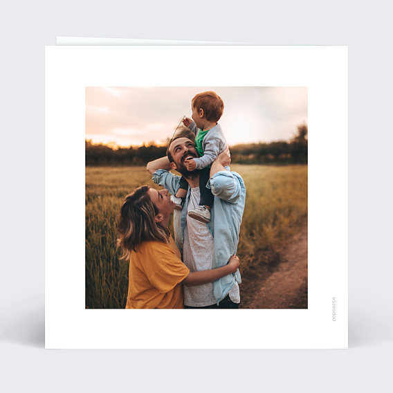 Carte fête des pères With Love Verso