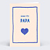 Fête des Pères  Coeur Simple Bleu