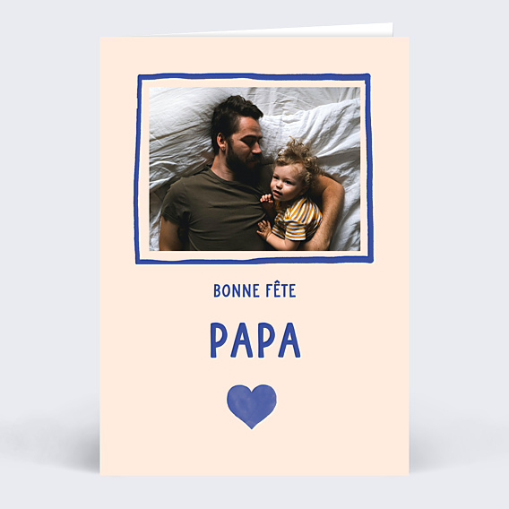 Carte fête des pères Coeur Simple