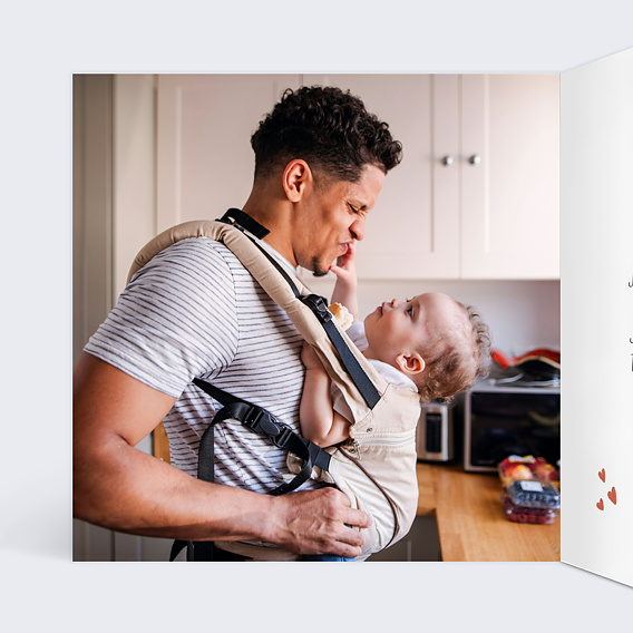 Carte fête des pères Chouette Papa Intérieur Gauche