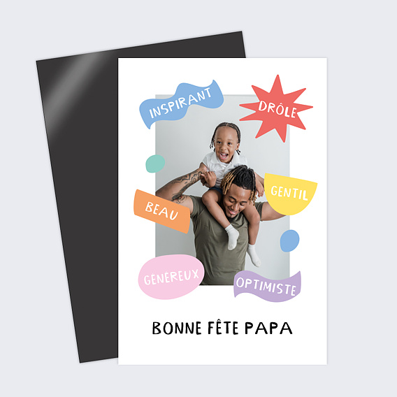 Carte fête des pères Formes de Couleur Après 1