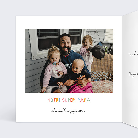 Carte fête des pères Noeud papillon Intérieur Gauche