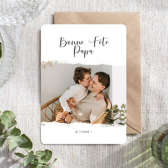 Carte fête des pères Manuscrite Après 1