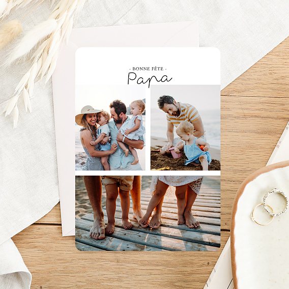 Carte fête des pères Typographie Après 1