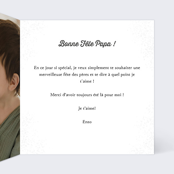 Carte fête des pères Moto Intérieur Droit