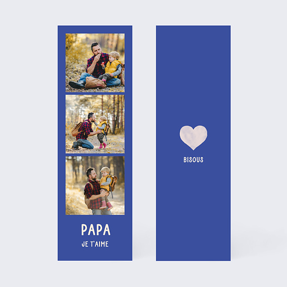 Carte fête des pères Coeur Simple