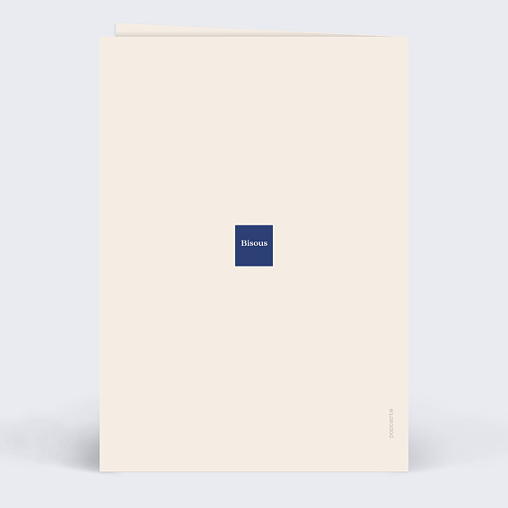 Carte fête des pères Joli Bleu Verso