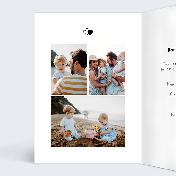 Carte fête des pères Calligraphie Intérieur Gauche