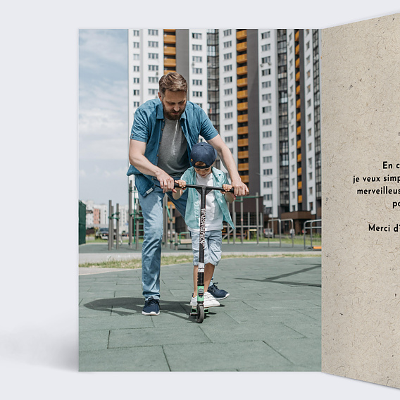 Carte fête des pères Coeur Krafté Intérieur Gauche