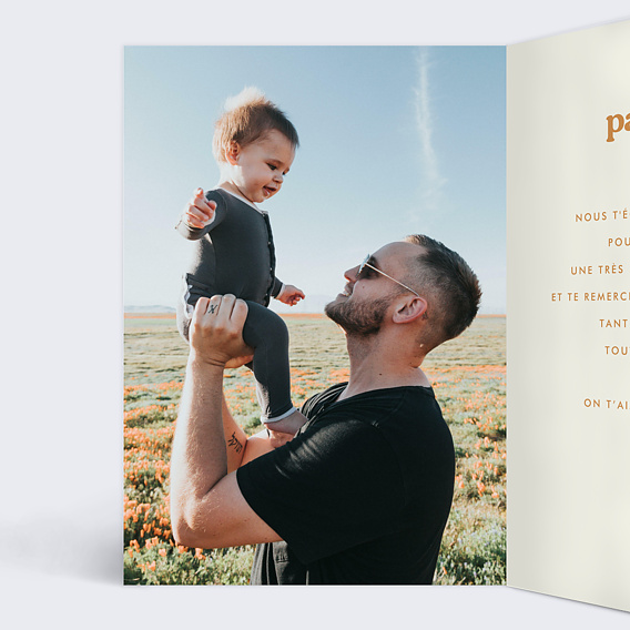 Carte fête des pères Multicolore Intérieur Gauche