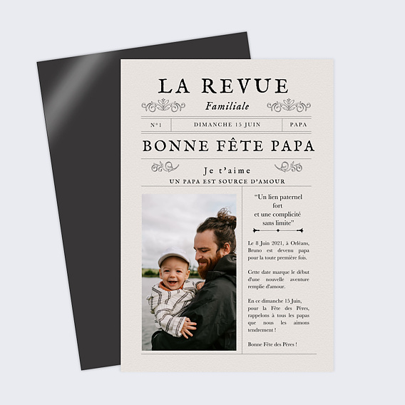 Carte fête des pères Journal de Papa