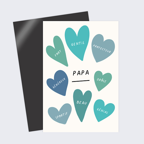 Carte fête des pères Cœurs Parlants