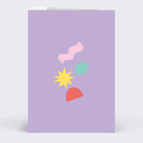 Carte fête des pères Formes de Couleur Verso