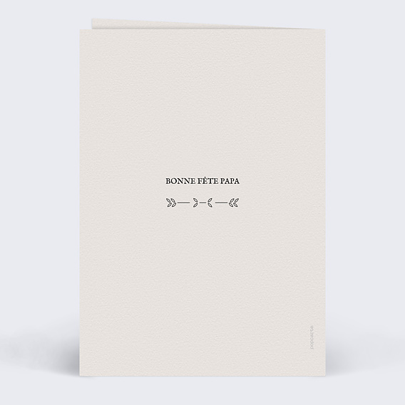 Carte fête des pères Journal de Papa Verso