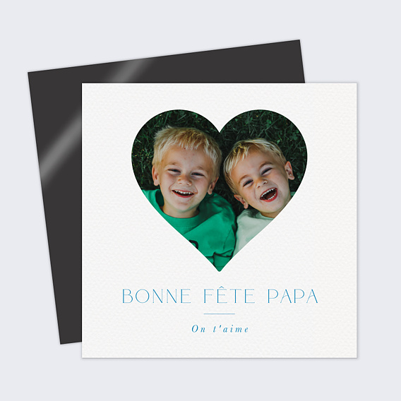 Carte fête des pères Cadre Coeur