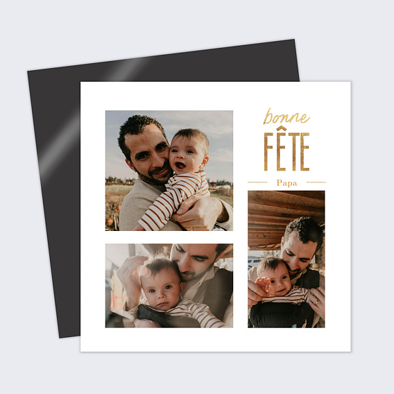 Carte fête des pères Jeu Typographique