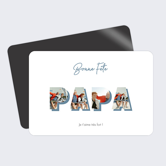 Carte fête des pères Lettres Papa