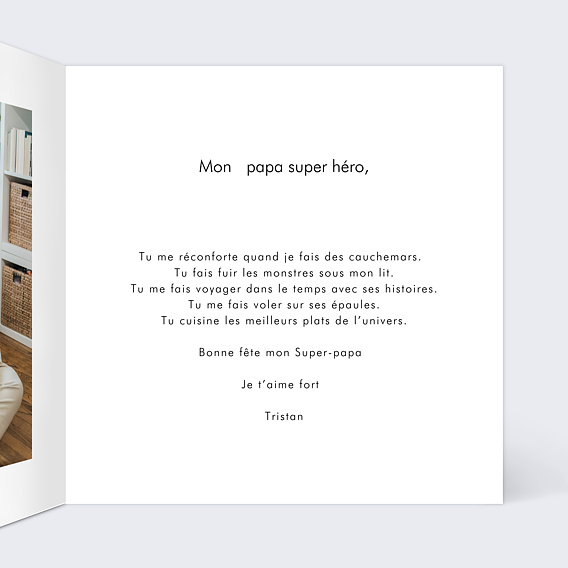 Carte fête des pères Pêle-Mêle Coeur Intérieur Droit