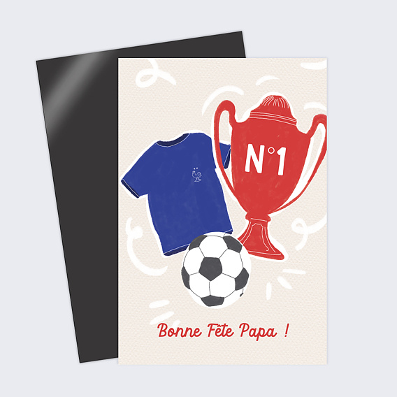 Carte fête des pères Papa Footballeur