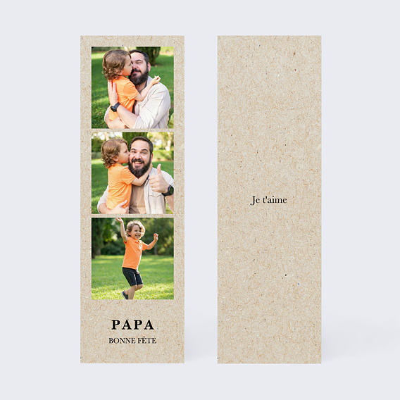 Carte fête des pères Papa moustache