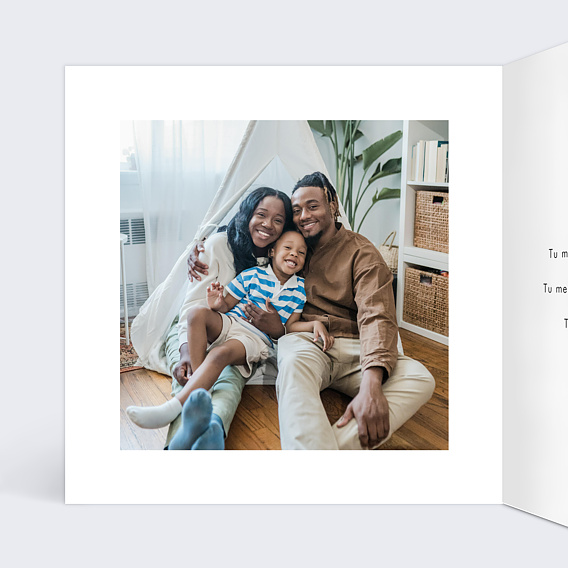 Carte fête des pères Pêle-Mêle Coeur Intérieur Gauche