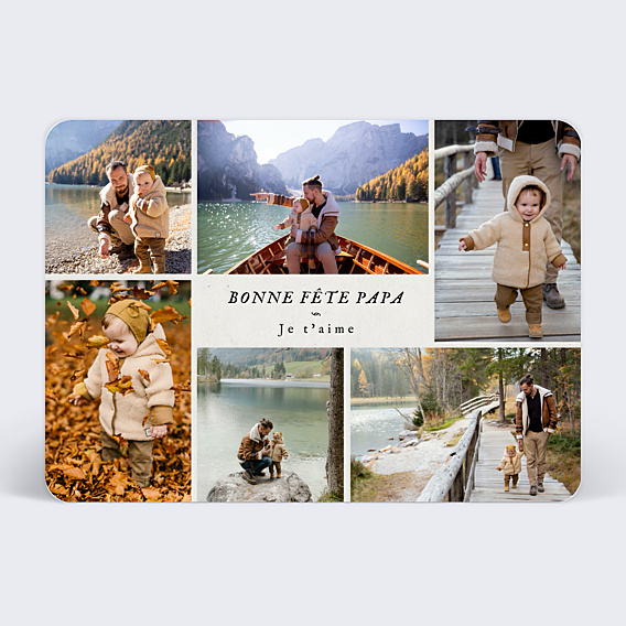 Carte fête des pères Montage Photo