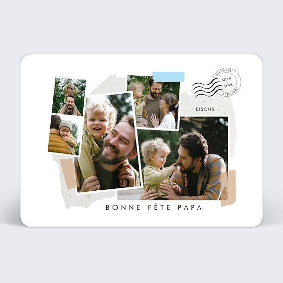 Carte fête des pères Fête Postale Recto