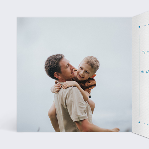 Carte fête des pères Cadre Coeur Intérieur Gauche