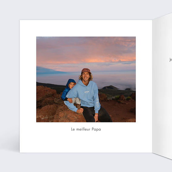 Carte fête des pères Pastille Intérieur Gauche