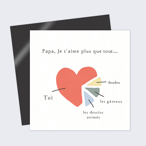 Carte fête des pères Je t'aime plus que tout