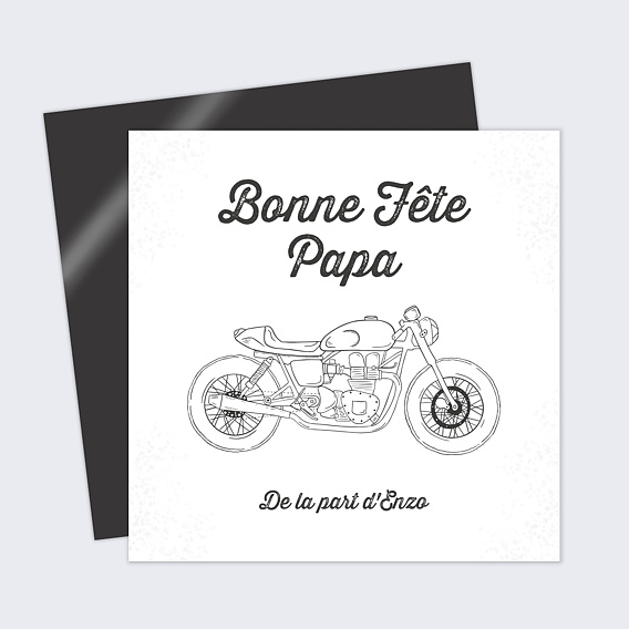 Carte fête des pères Moto