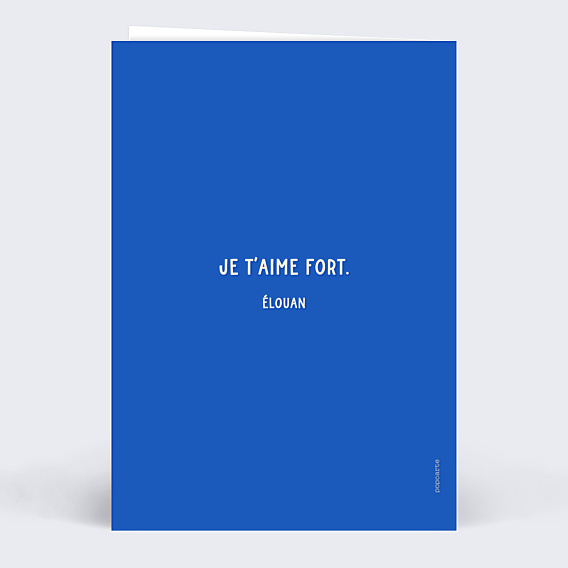 Fête des Pères  Coeur Simple Bleu
