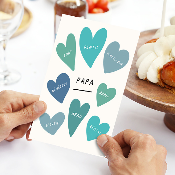 Carte fête des pères Cœurs Parlants Après 1