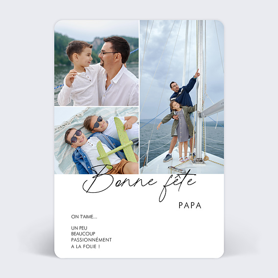 Carte fête des pères Papa Recto