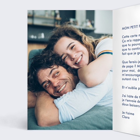 Carte fête des pères Phrases Papa Intérieur Gauche