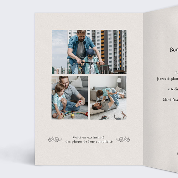 Carte fête des pères Journal de Papa Intérieur Gauche