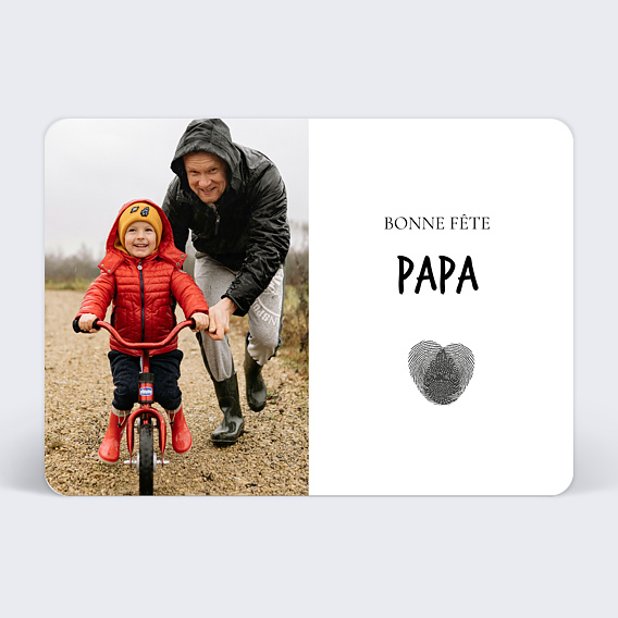 Carte fête des pères Empreinte d'Amour Recto