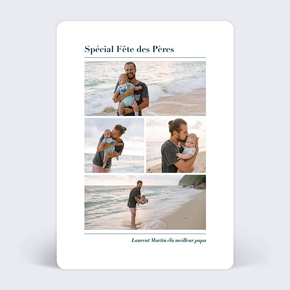 Carte fête des pères Spécial Fête des Pères Recto