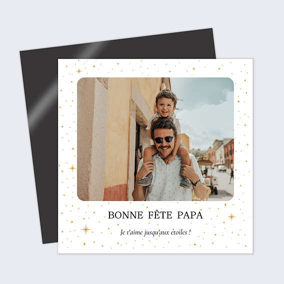 Carte fête des pères Papa Étoilé