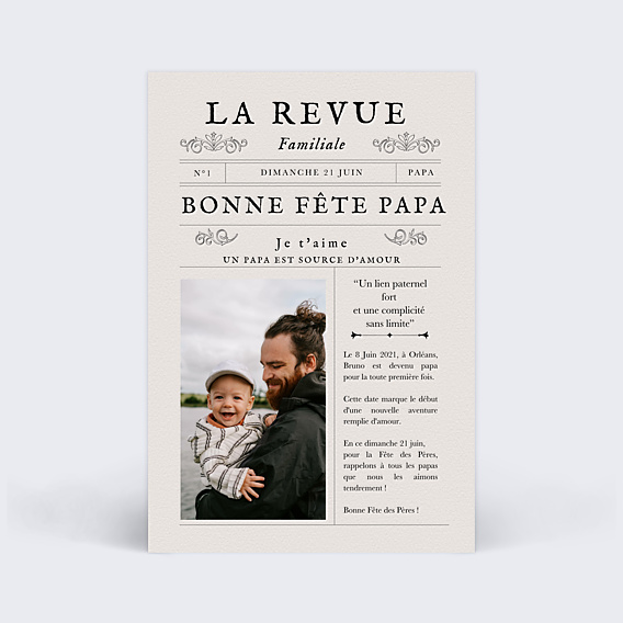 Fête des Pères Journal de Papa
