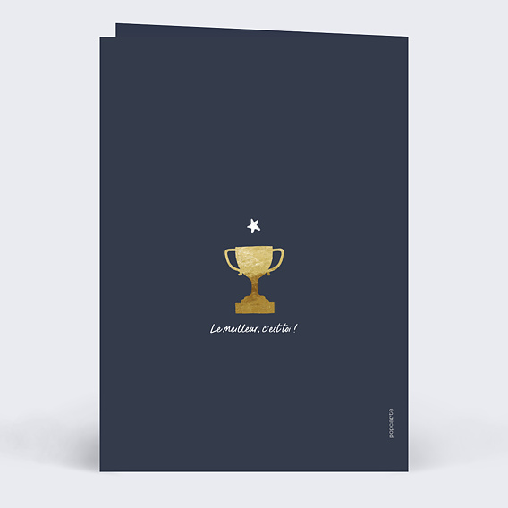 Carte fête des pères Le Meilleur Papa Verso