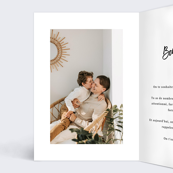 Carte fête des pères Multiphoto Chic Intérieur Gauche