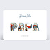 Carte fête des pères Lettres Papa Recto